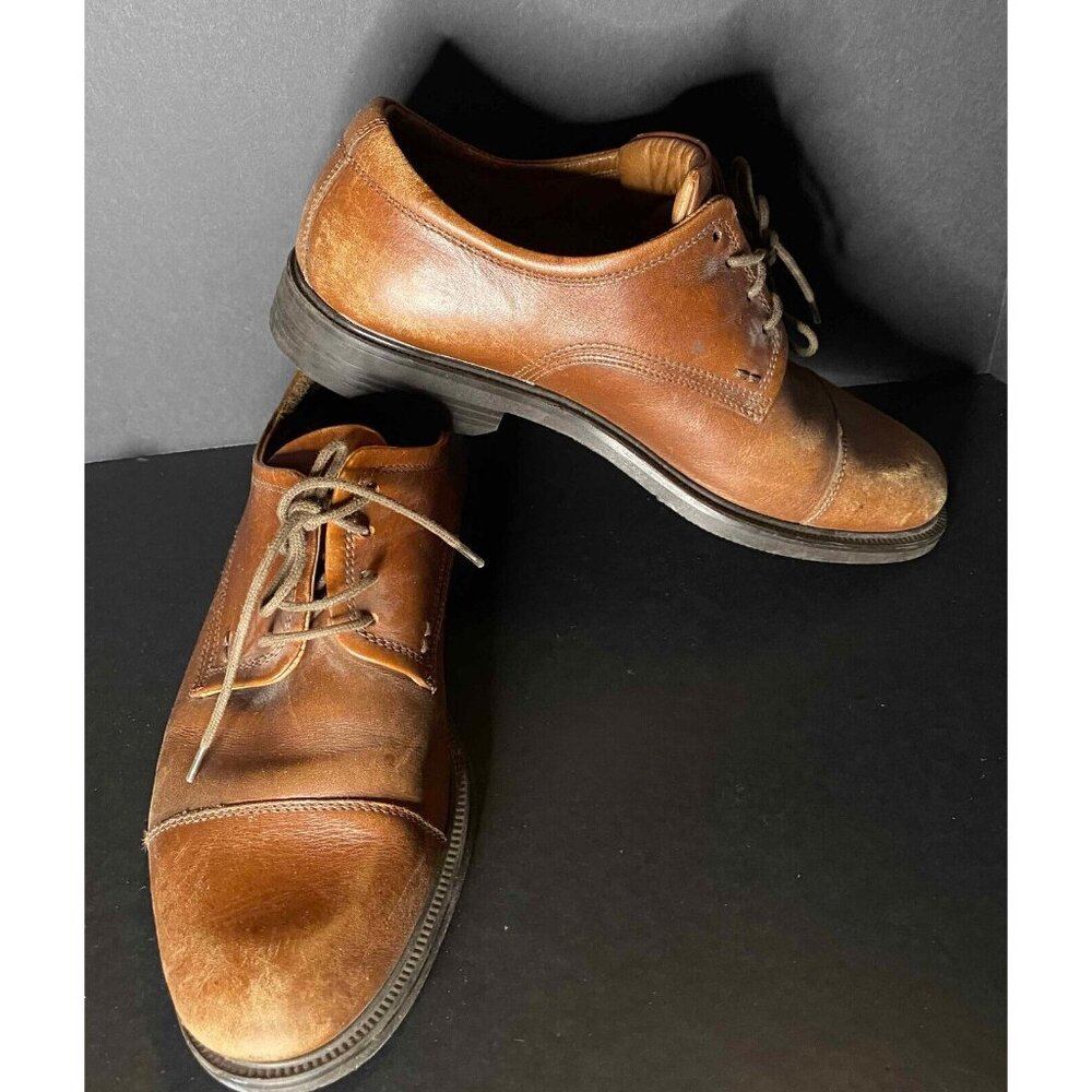 Paolo Mondo Firenze 13668 Brown Leather Made In Italy Mens 8 D Dress Shoes